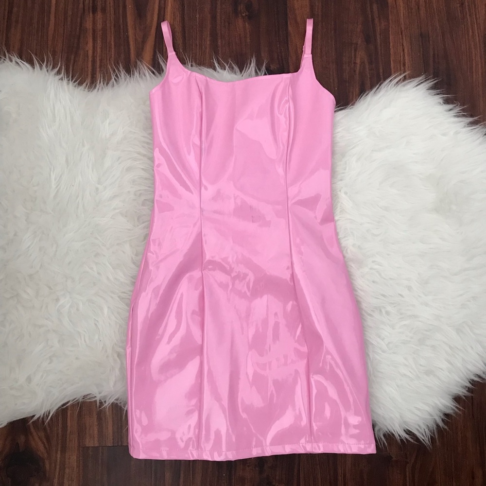 Pink Vinyl Dress